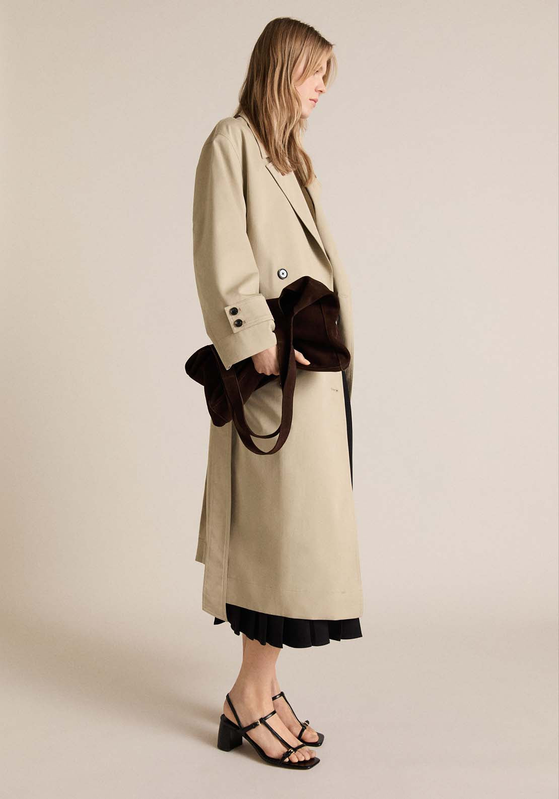 Mango Double-button trench coat - Beige/khaki 2 Shaws Department Stores