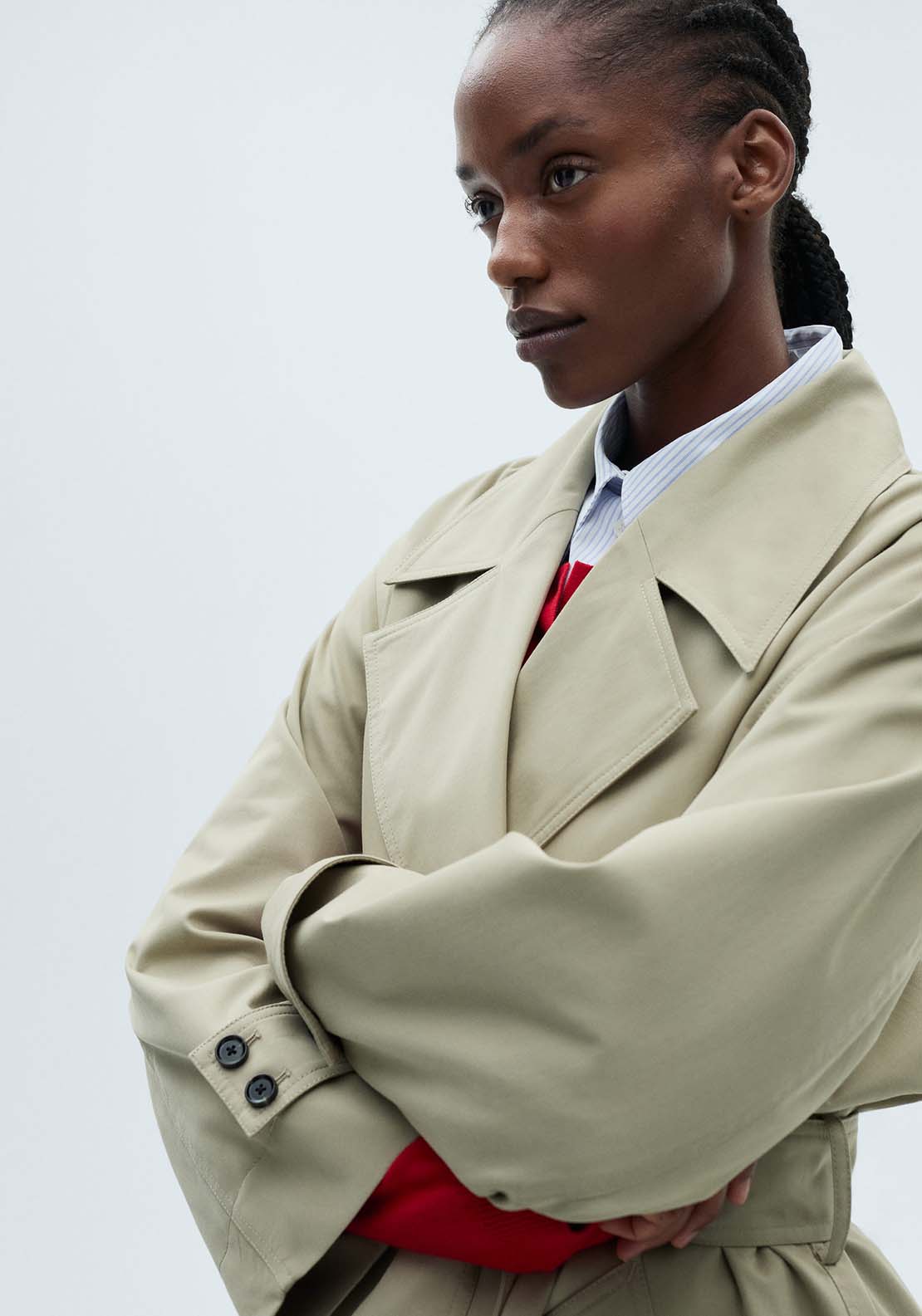 Mango Double-button trench coat - Beige/khaki 8 Shaws Department Stores