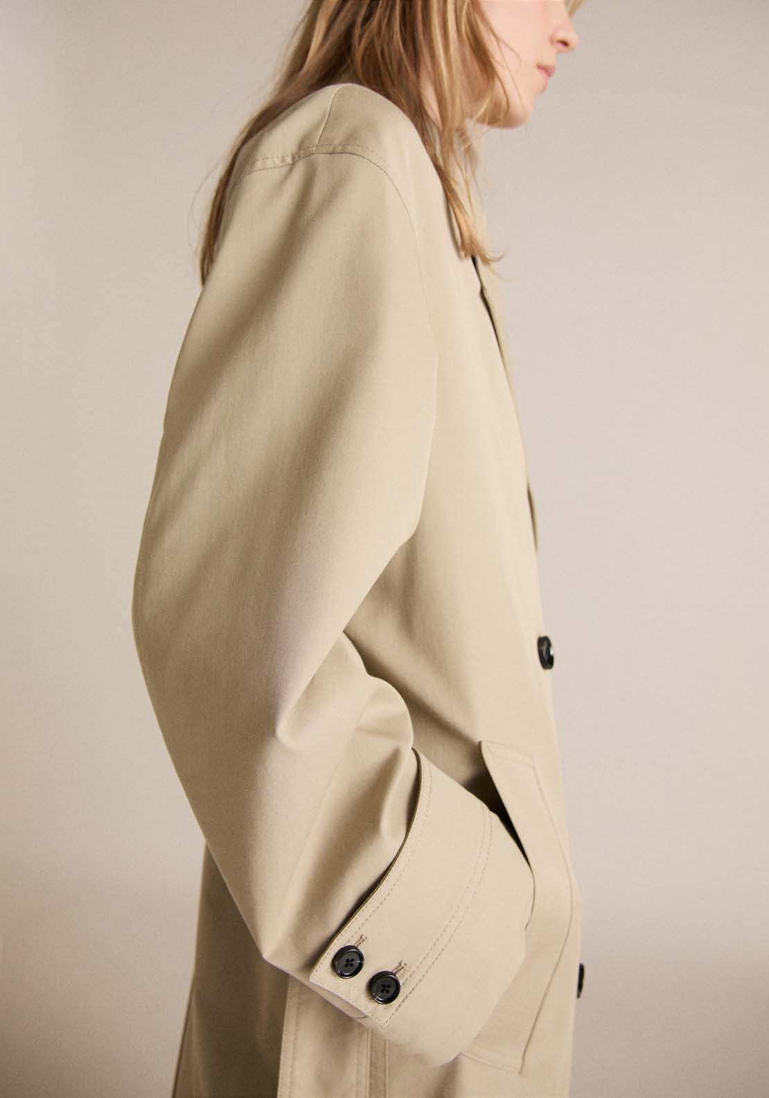 Mango Double-button trench coat - Beige/khaki 5 Shaws Department Stores