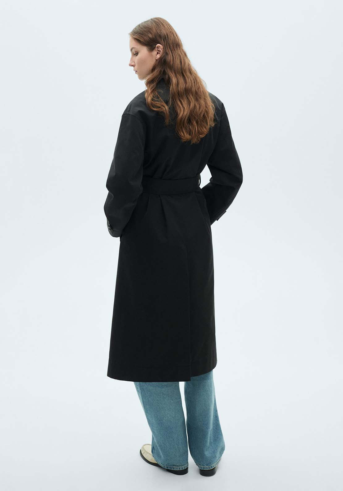 Mango Trenchcoat Angela - Black 2 Shaws Department Stores