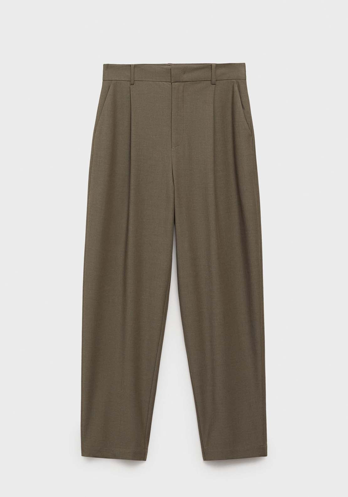 Mango Trousers Palermo - Green 6 Shaws Department Stores