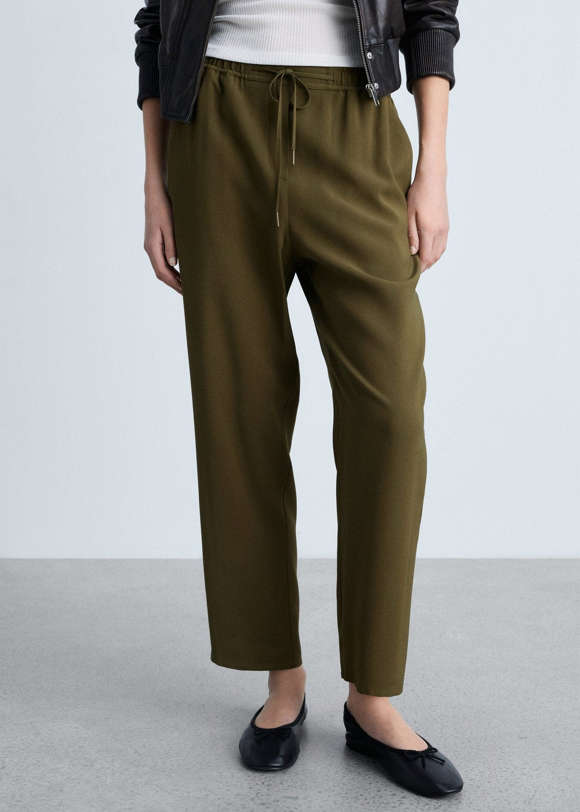 Mango Trousers - Beige/khaki 1 Shaws Department Stores