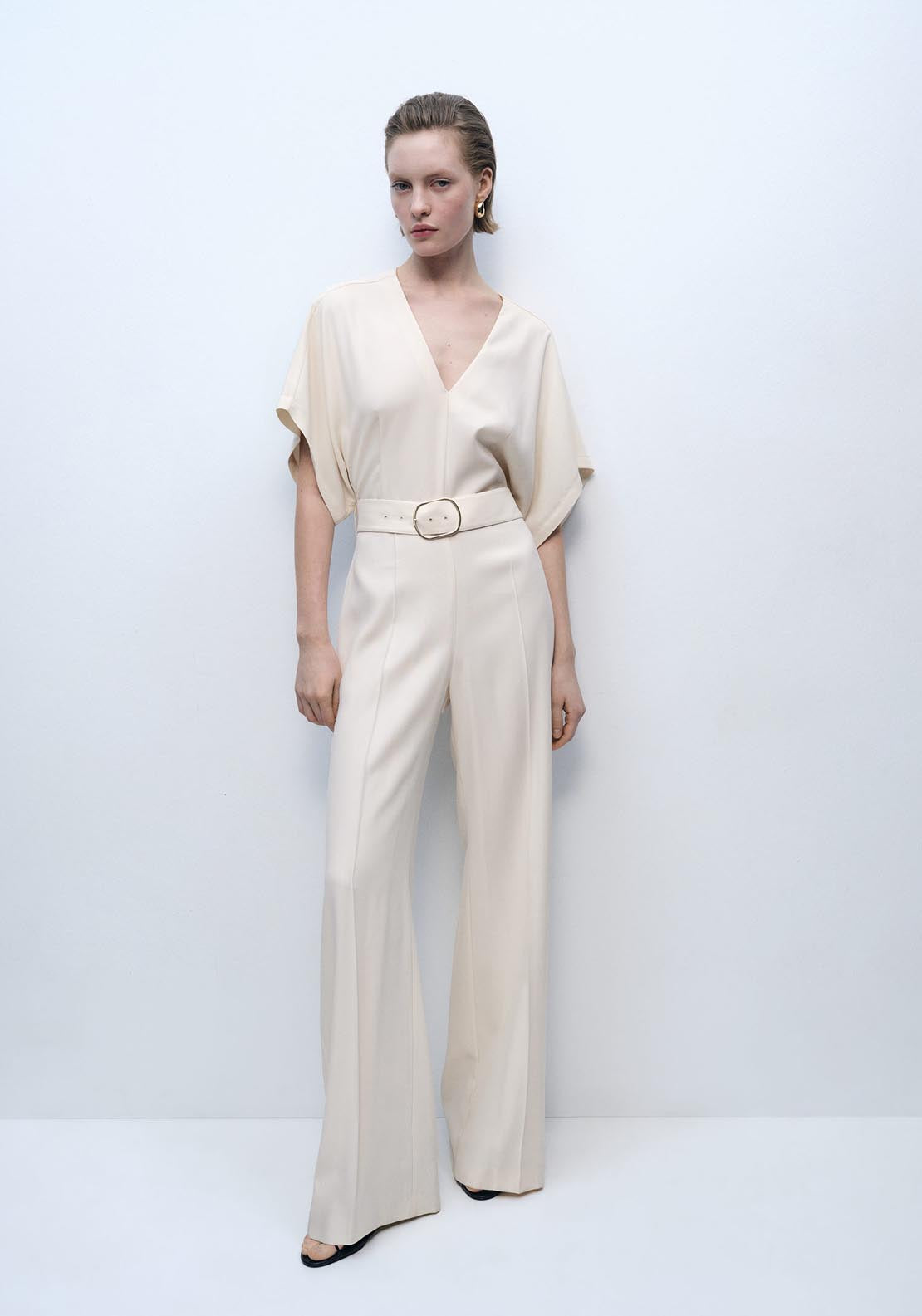 Mango Jumpsuit - Light Beige 2 Shaws Department Stores