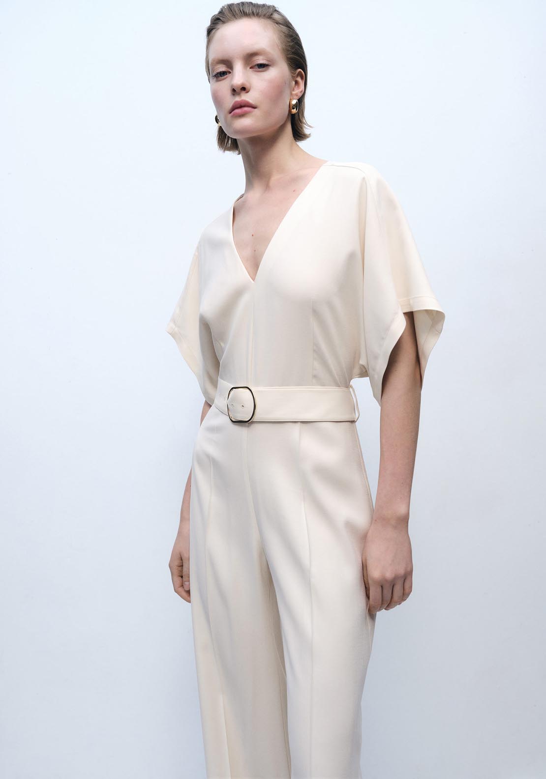 Mango Jumpsuit - Light Beige 1 Shaws Department Stores
