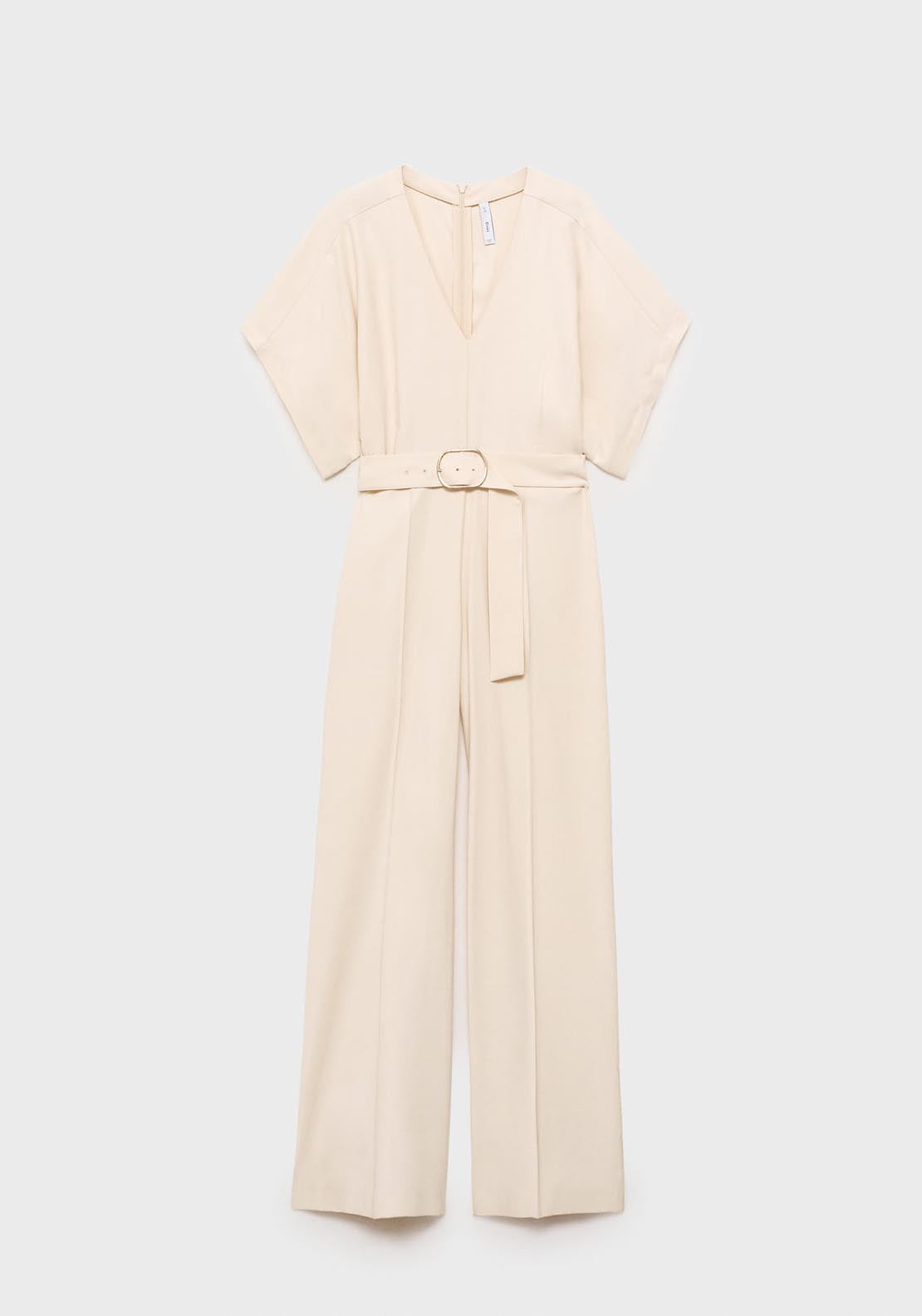 Mango Jumpsuit - Light Beige 6 Shaws Department Stores