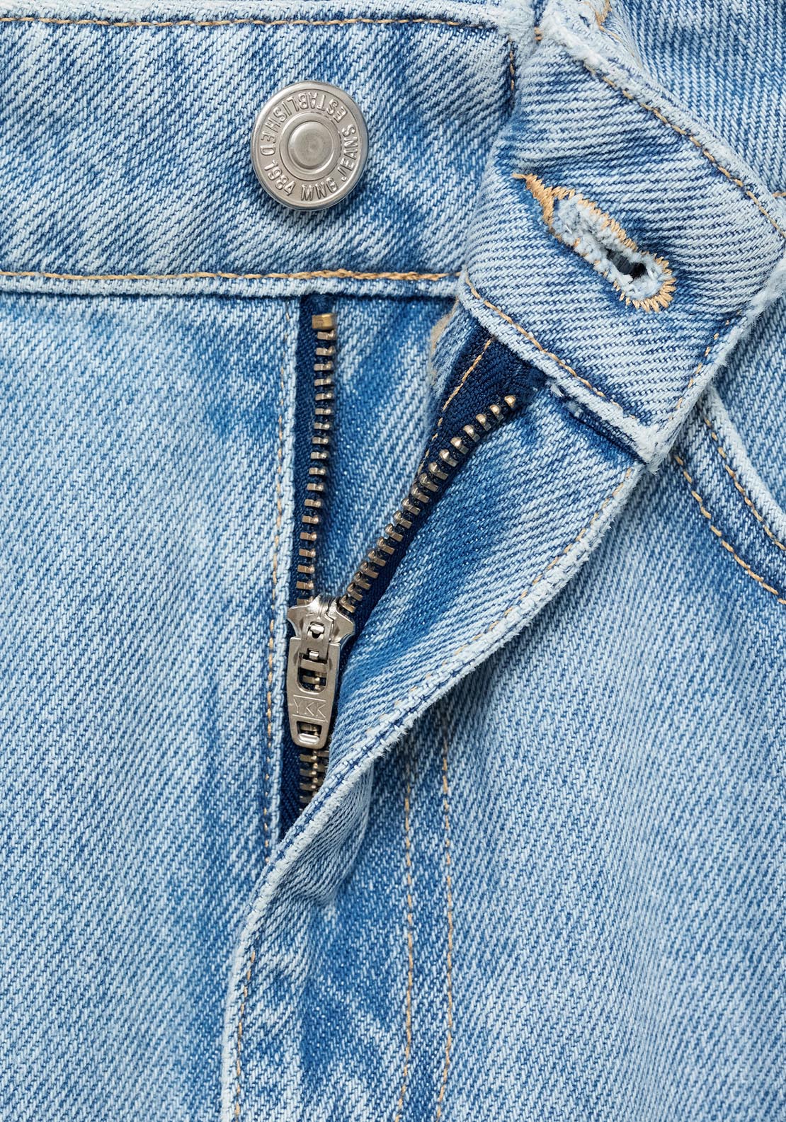 Mango Matilda medium-rise straight-fit jeans - Open Blue 1 Shaws Department Stores