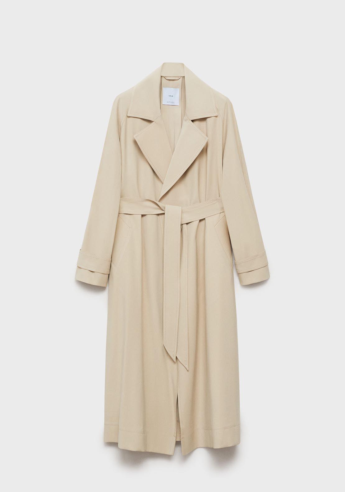 Mango Trench Coat - Light/pastel Gray 13 Shaws Department Stores