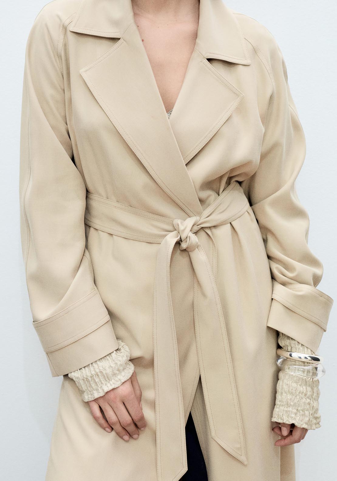 Mango Trench Coat - Light/pastel Gray 9 Shaws Department Stores