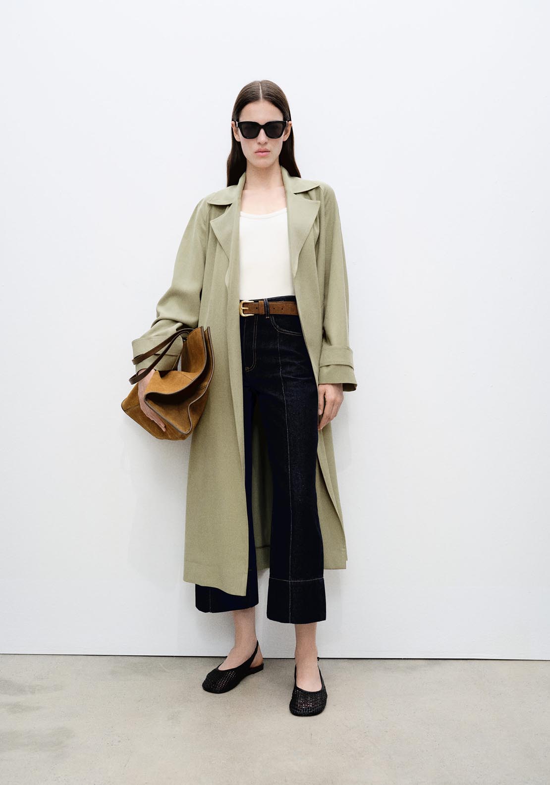 Mango Trench Coat - Light/pastel Gray 2 Shaws Department Stores