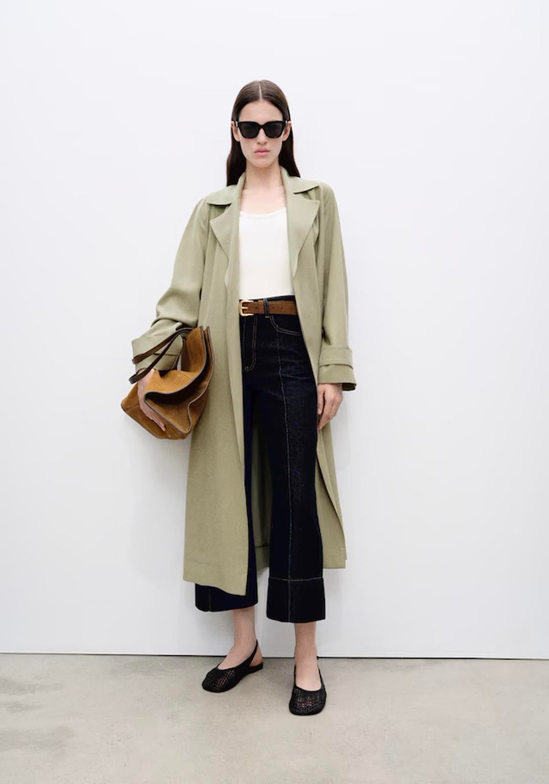 Mango Trench Coat - Grey 3 Shaws Department Stores