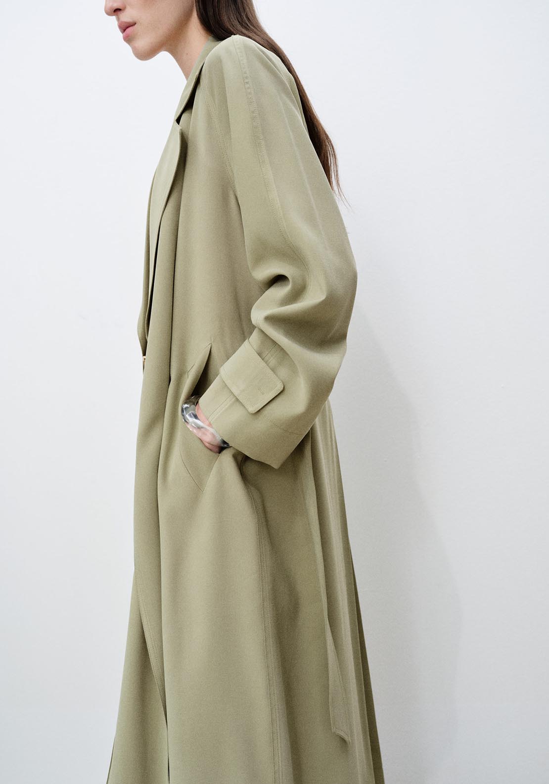 Mango Trench Coat - Light/pastel Gray 10 Shaws Department Stores