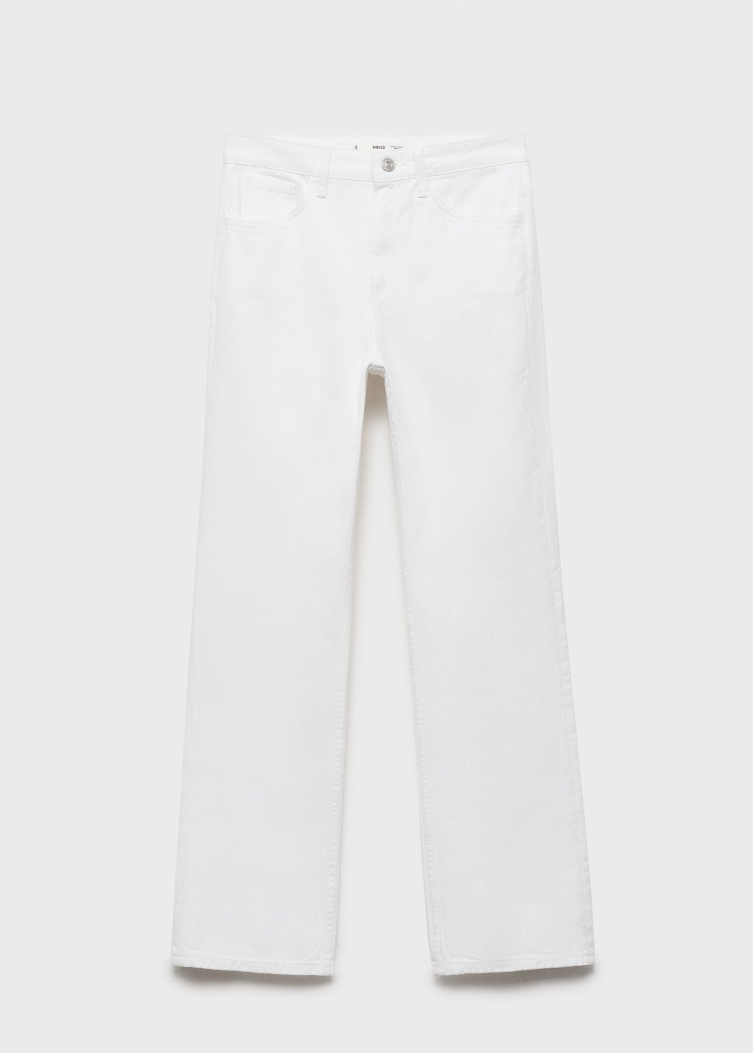Mango Matilda medium-rise straight-fit jeans - White 7 Shaws Department Stores