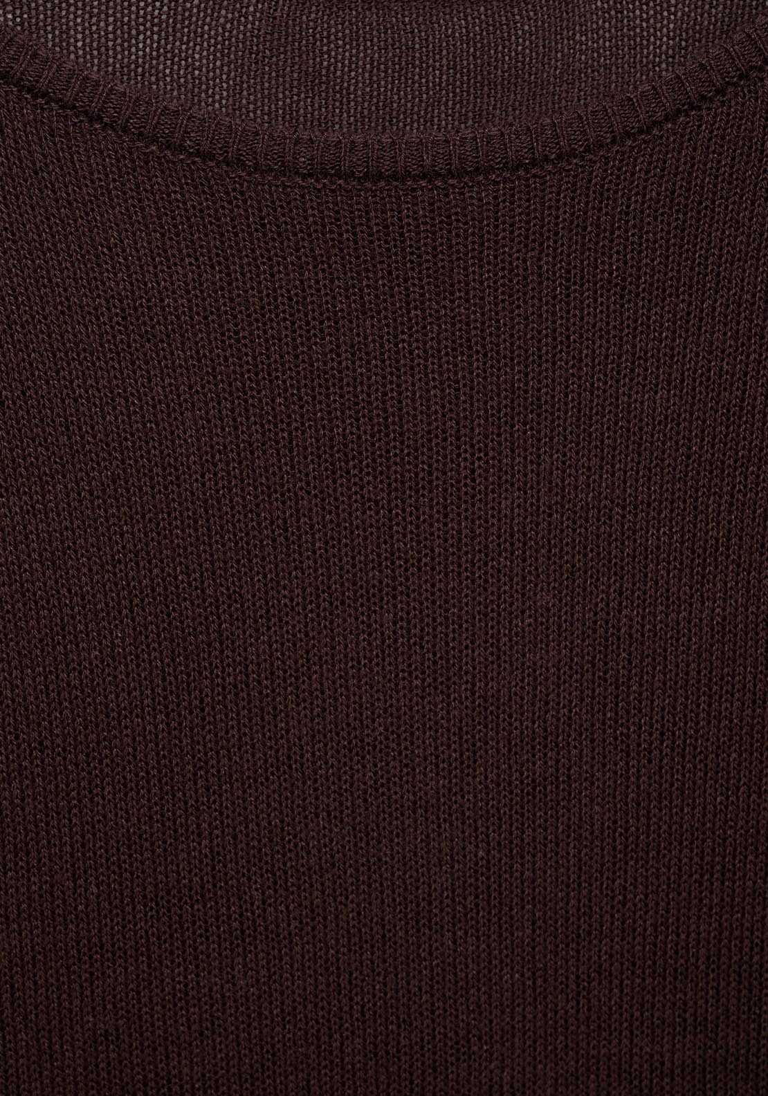 Mango Linen Blend Boat Neck Sweater - Dark Brown 5 Shaws Department Stores
