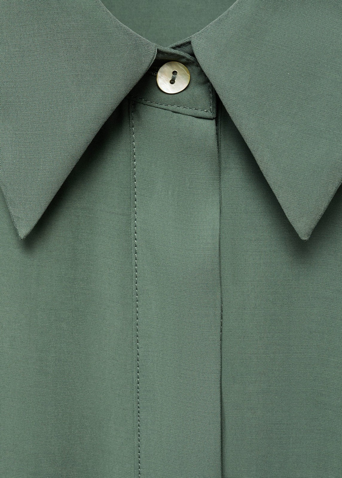Mango Flared midi-dress with belt - Green 4 Shaws Department Stores