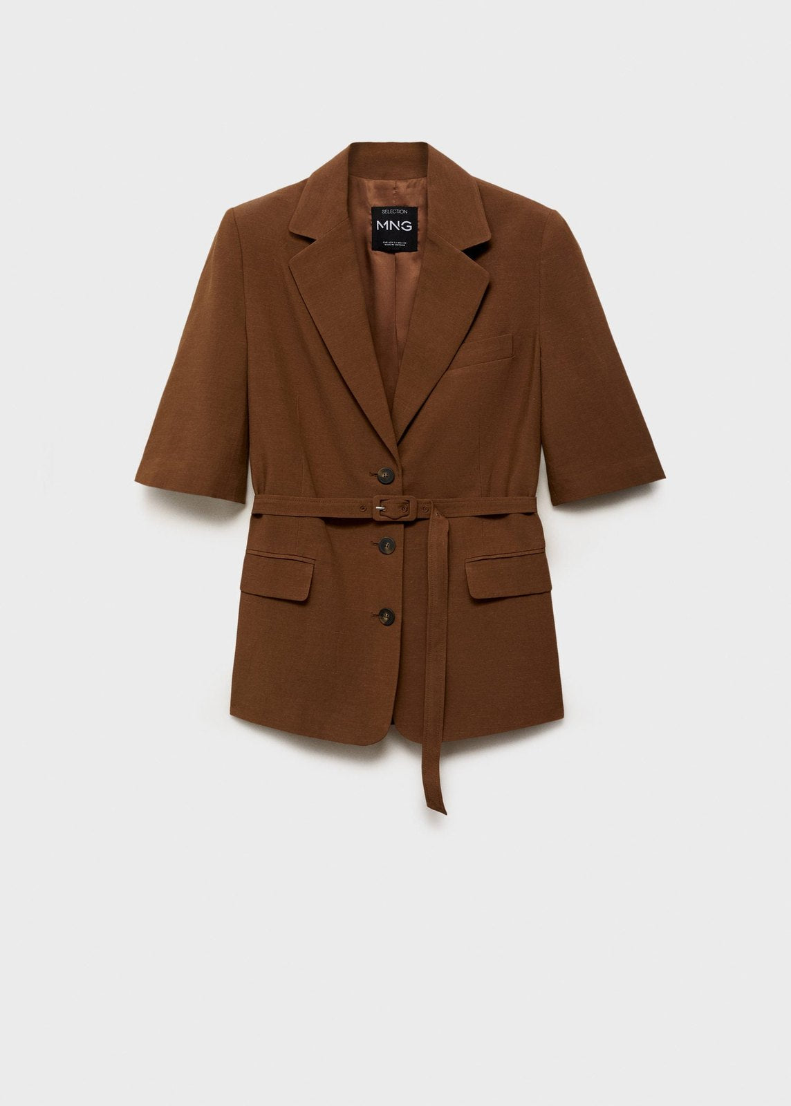 Mango Blazer Argelia - Dark Brown 2 Shaws Department Stores