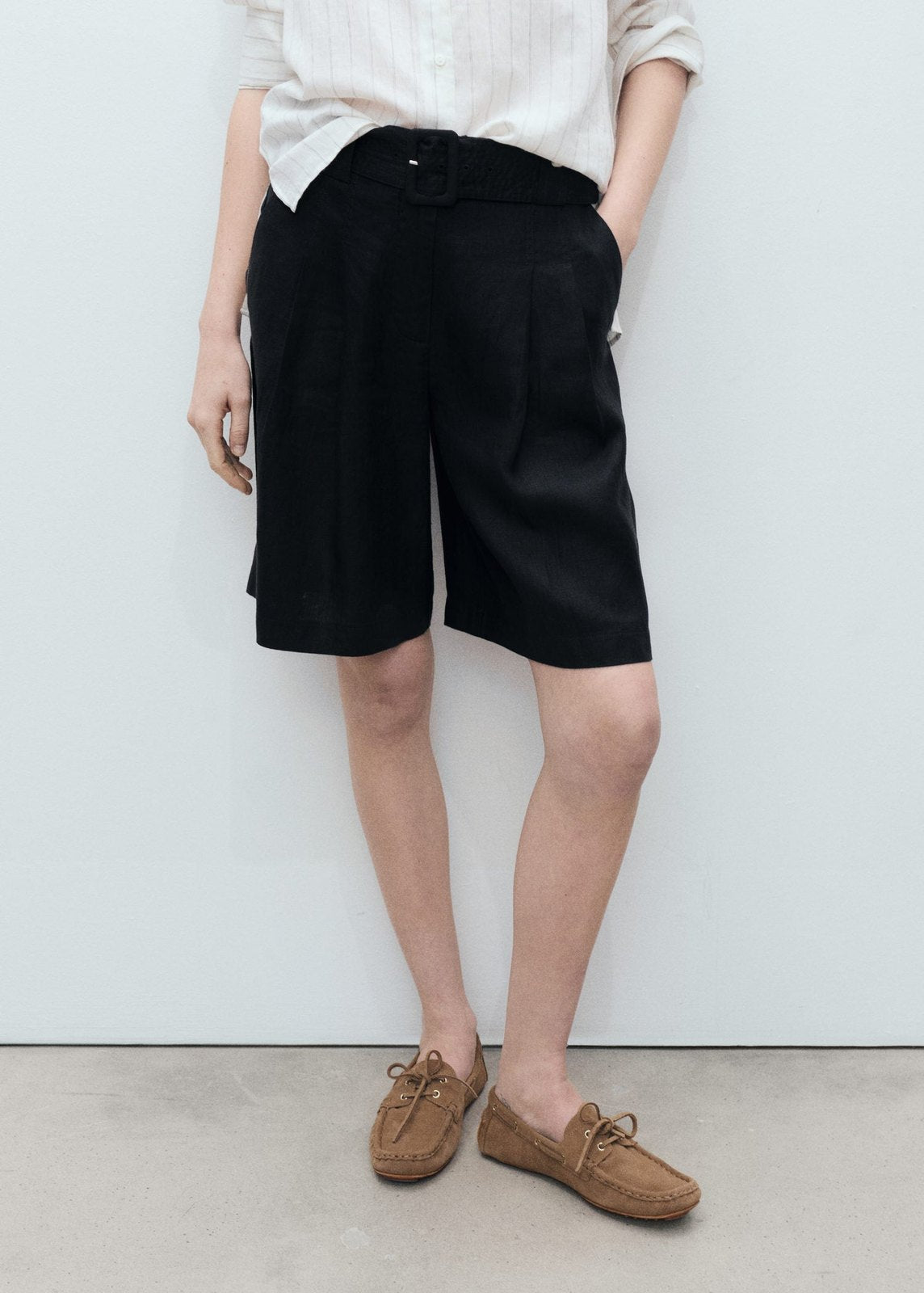 Mango Bermmudas Samari - Black 4 Shaws Department Stores