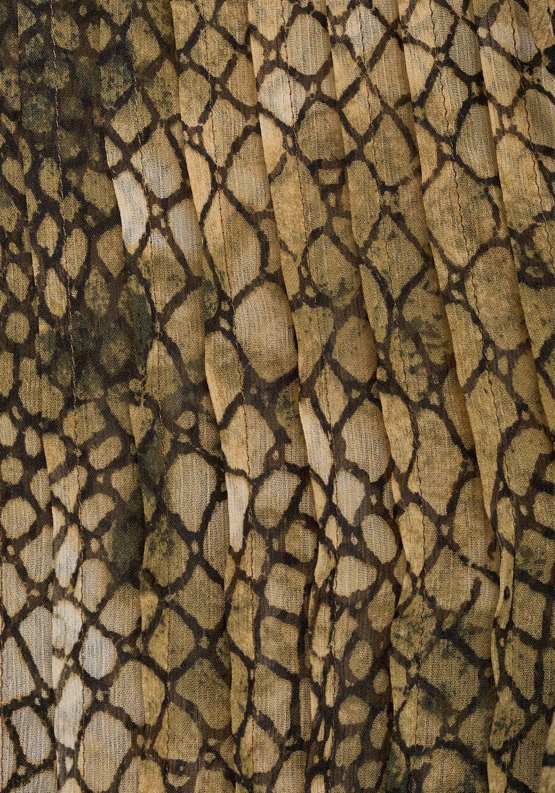 Mango Puffed-sleeve printed shirt - Brown 7 Shaws Department Stores