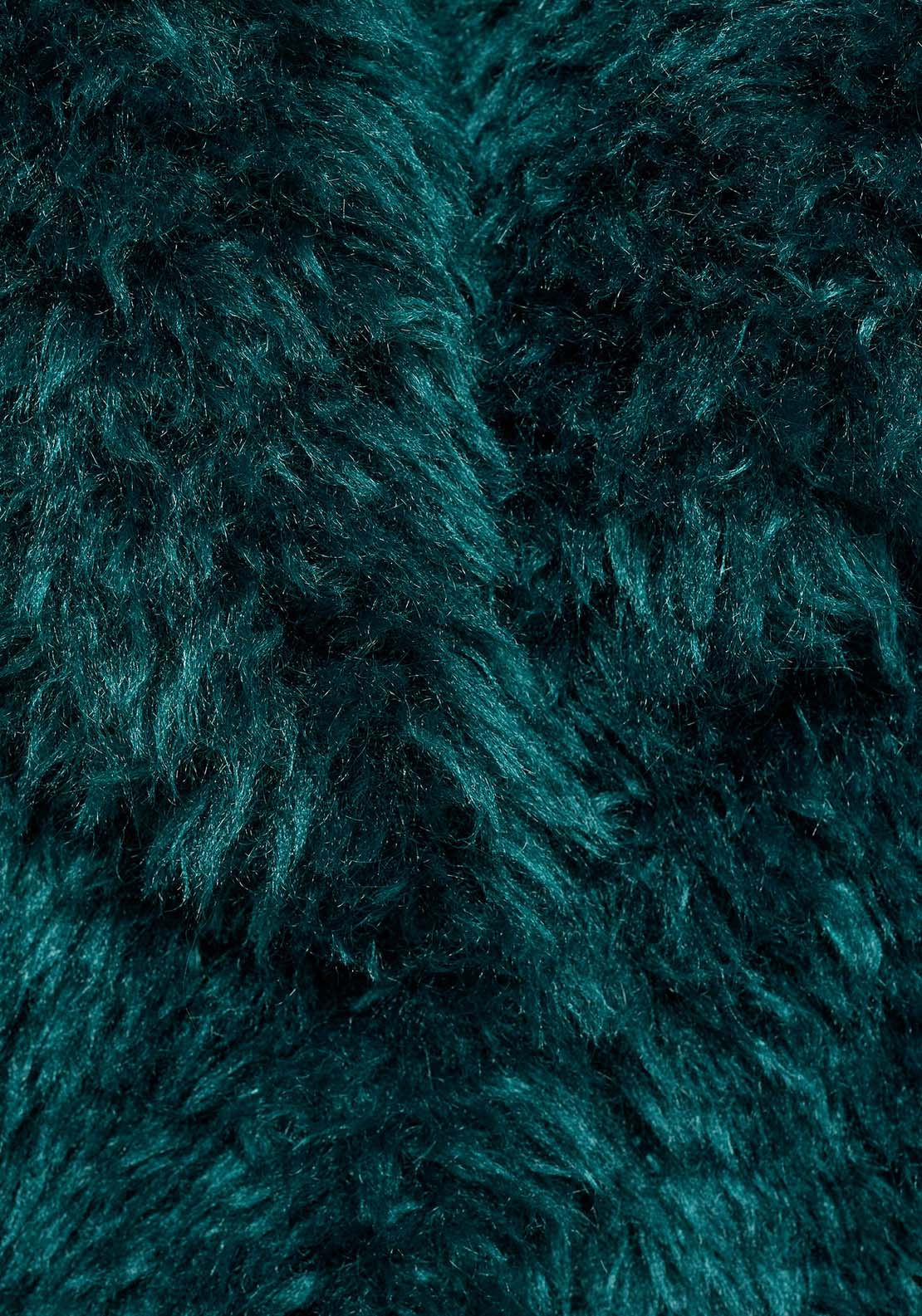 Mango Coat with fur-effect lapels - Medium Blue 7 Shaws Department Stores