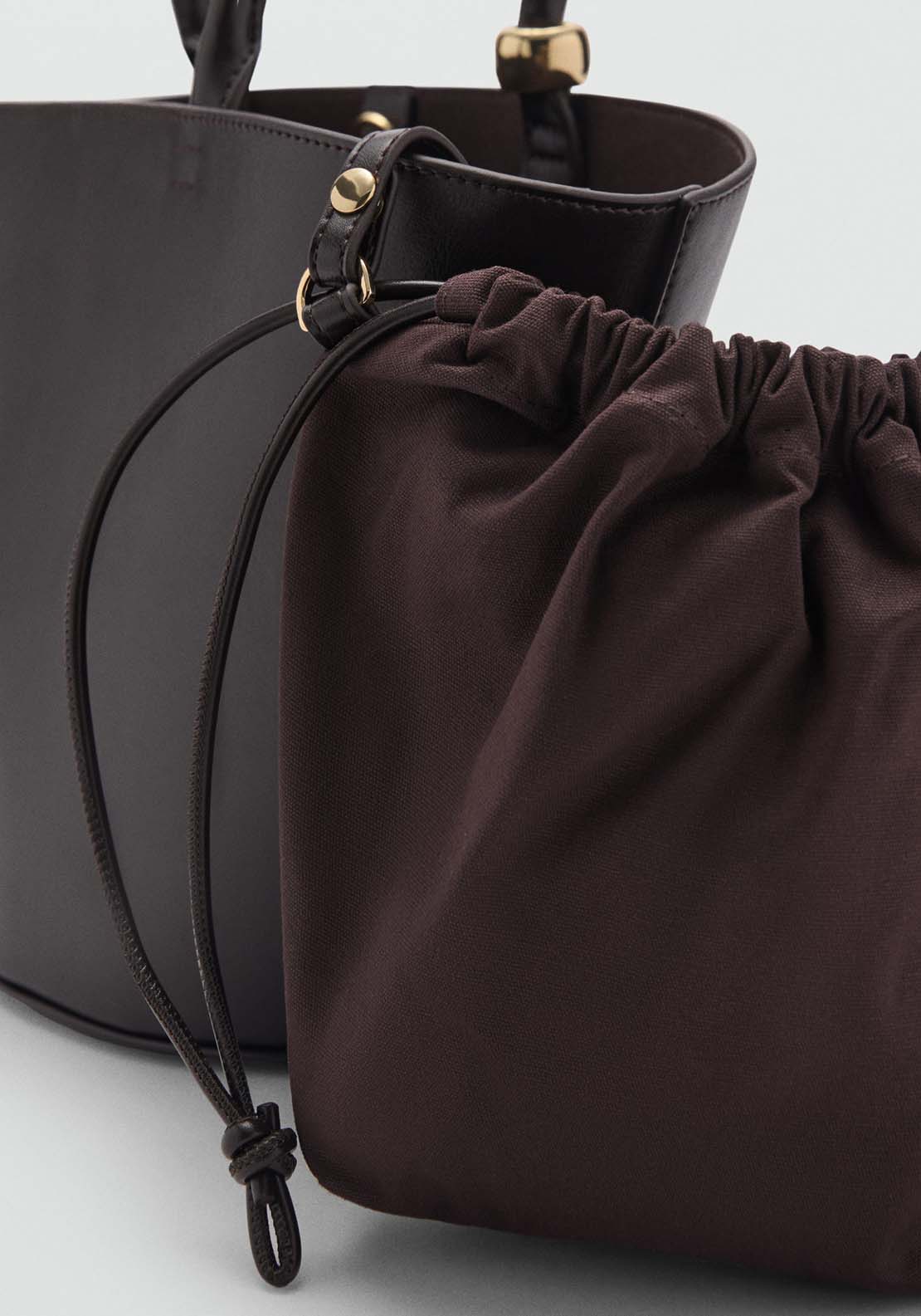 Mango Shoulder Bag Meti - Dark Brown 4 Shaws Department Stores