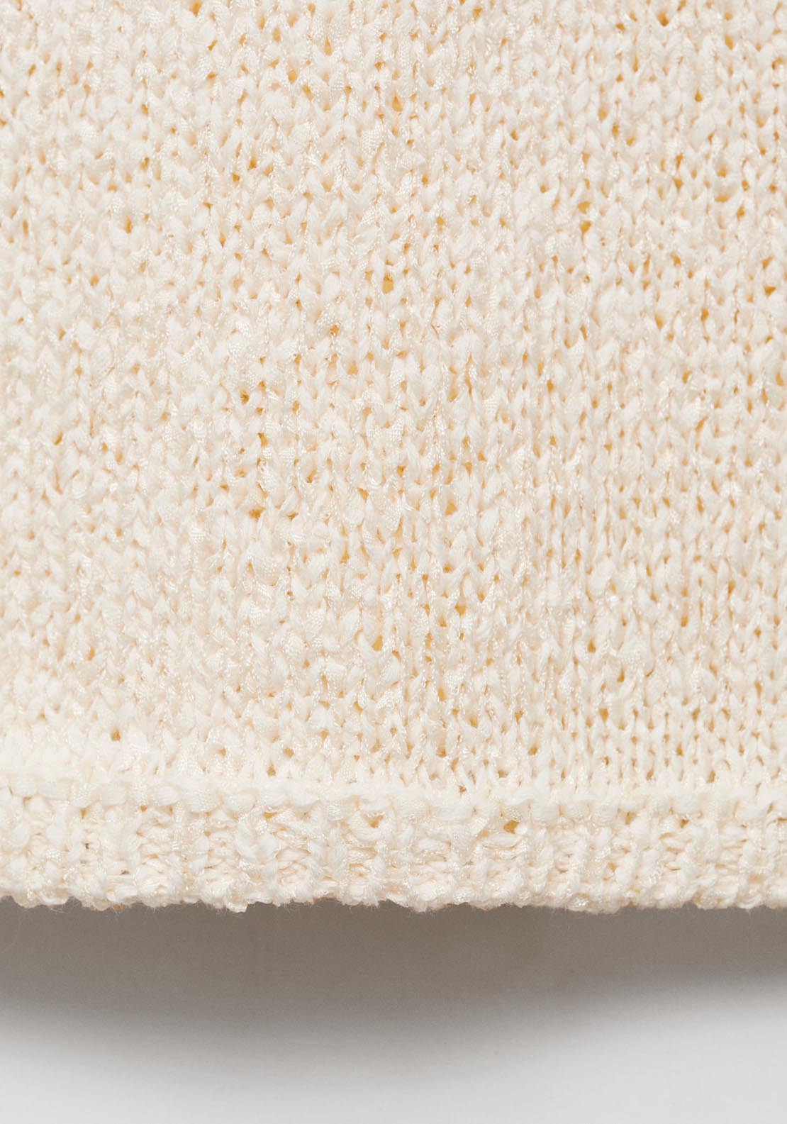 Mango Round Neck Crochet Sweater - Light Beige 7 Shaws Department Stores