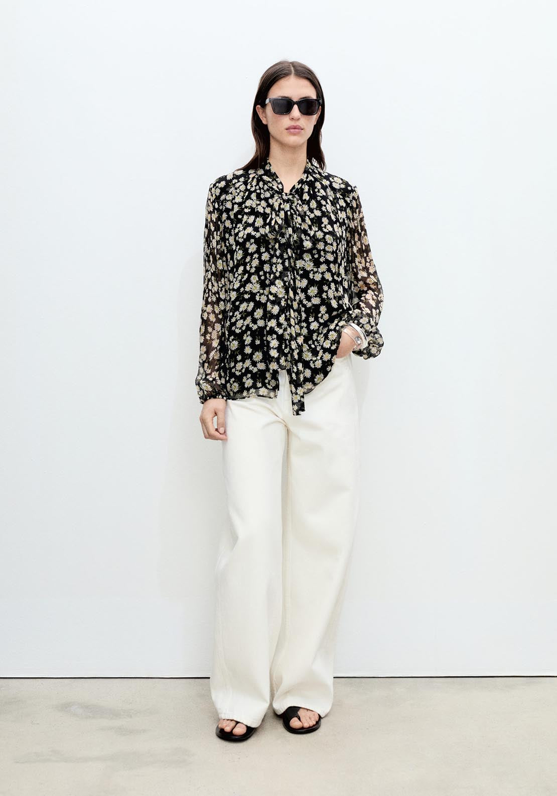 Mango Shirt - Black 2 Shaws Department Stores