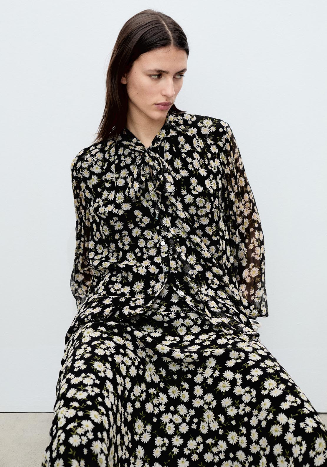 Mango Shirt - Black 6 Shaws Department Stores