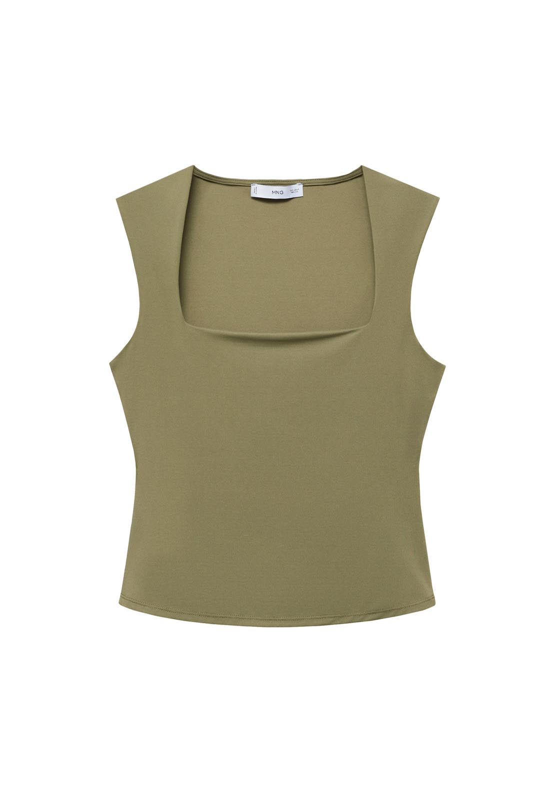 Mango Square Neck Strappy Top - Beige/khaki 6 Shaws Department Stores