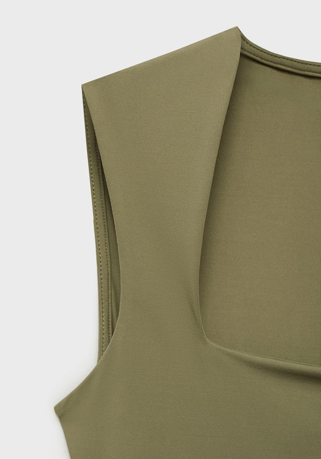 Mango Square Neck Strappy Top - Beige/khaki 4 Shaws Department Stores