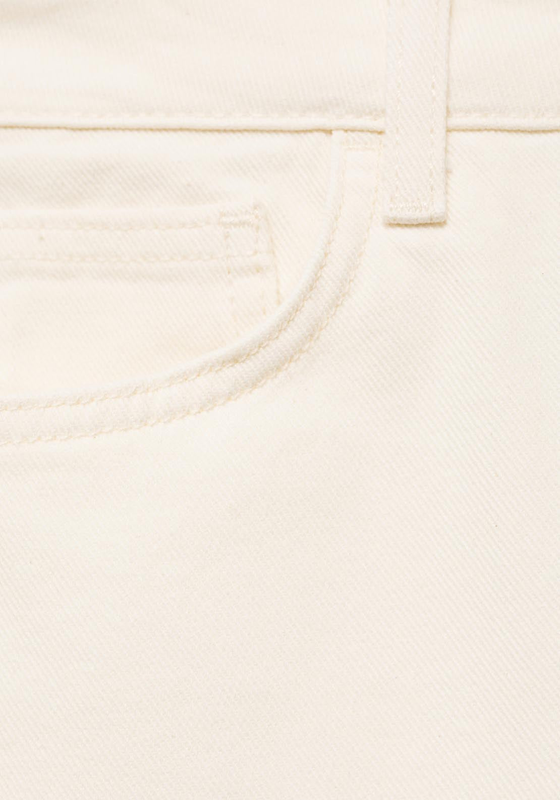 Mango Matilda Medium Rise Straight Fit Jeans - Light Beige 8 Shaws Department Stores