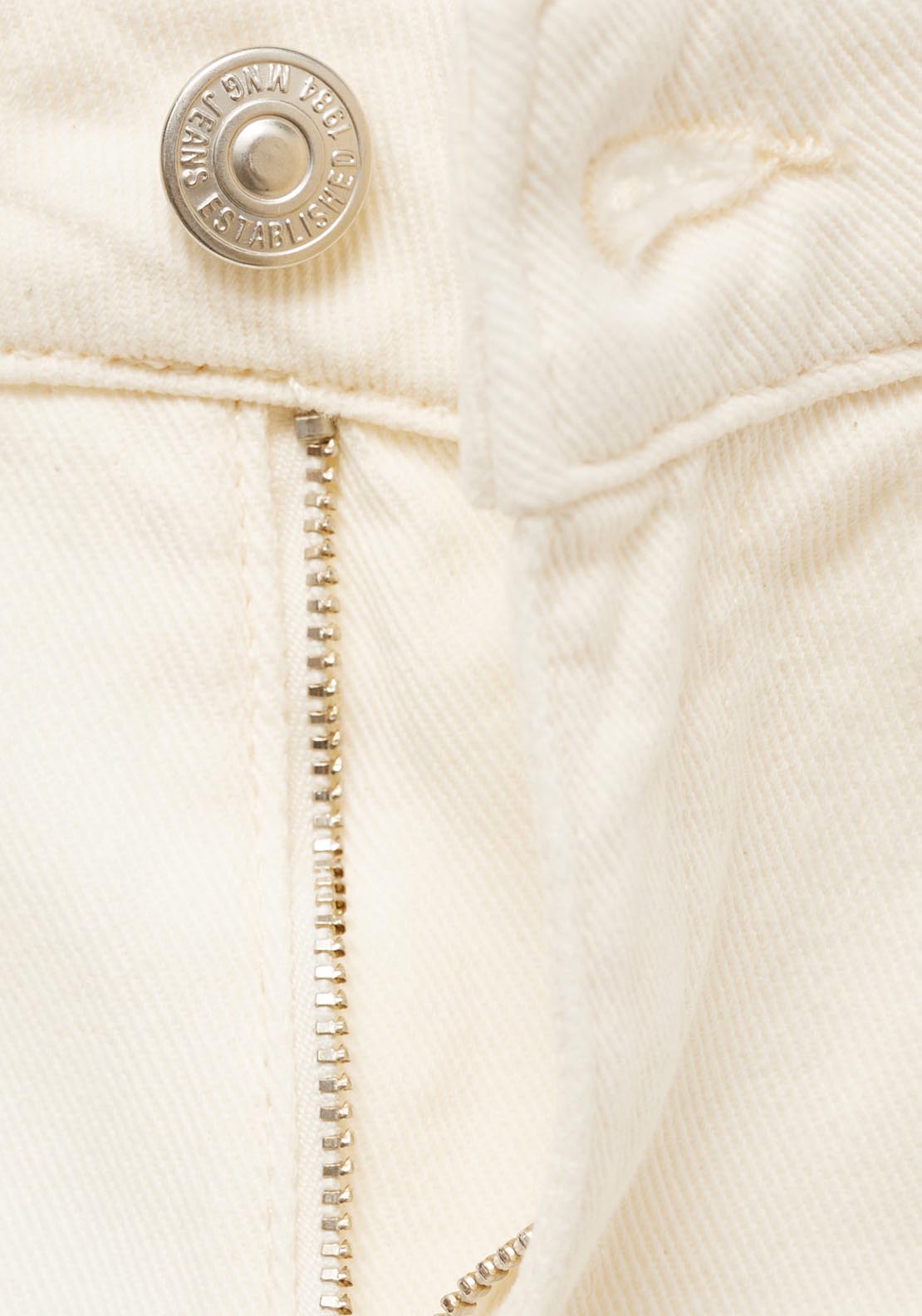 Mango Matilda Medium Rise Straight Fit Jeans - Light Beige 6 Shaws Department Stores