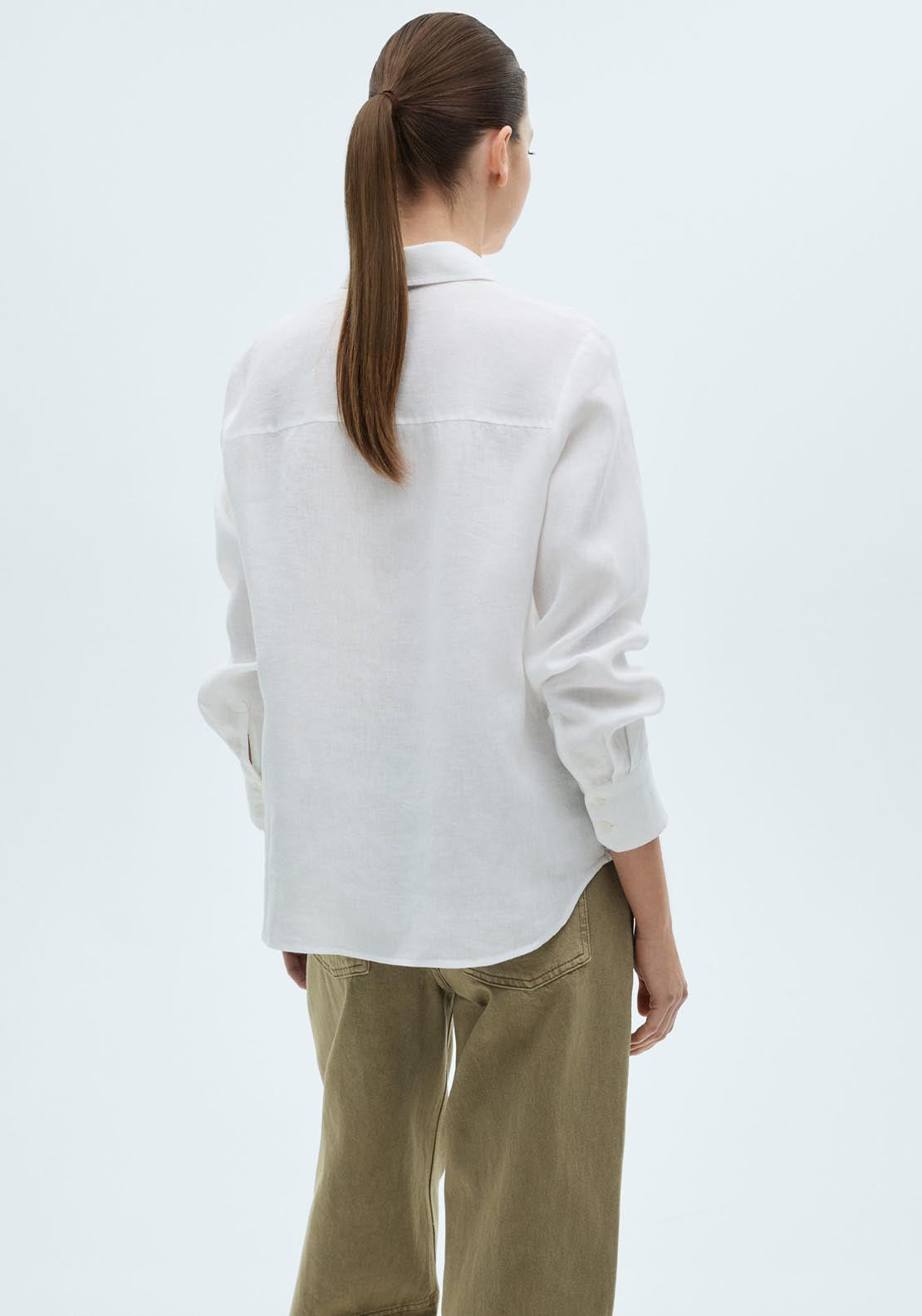Mango Pocket Linen Shirt - Beige 2 Shaws Department Stores