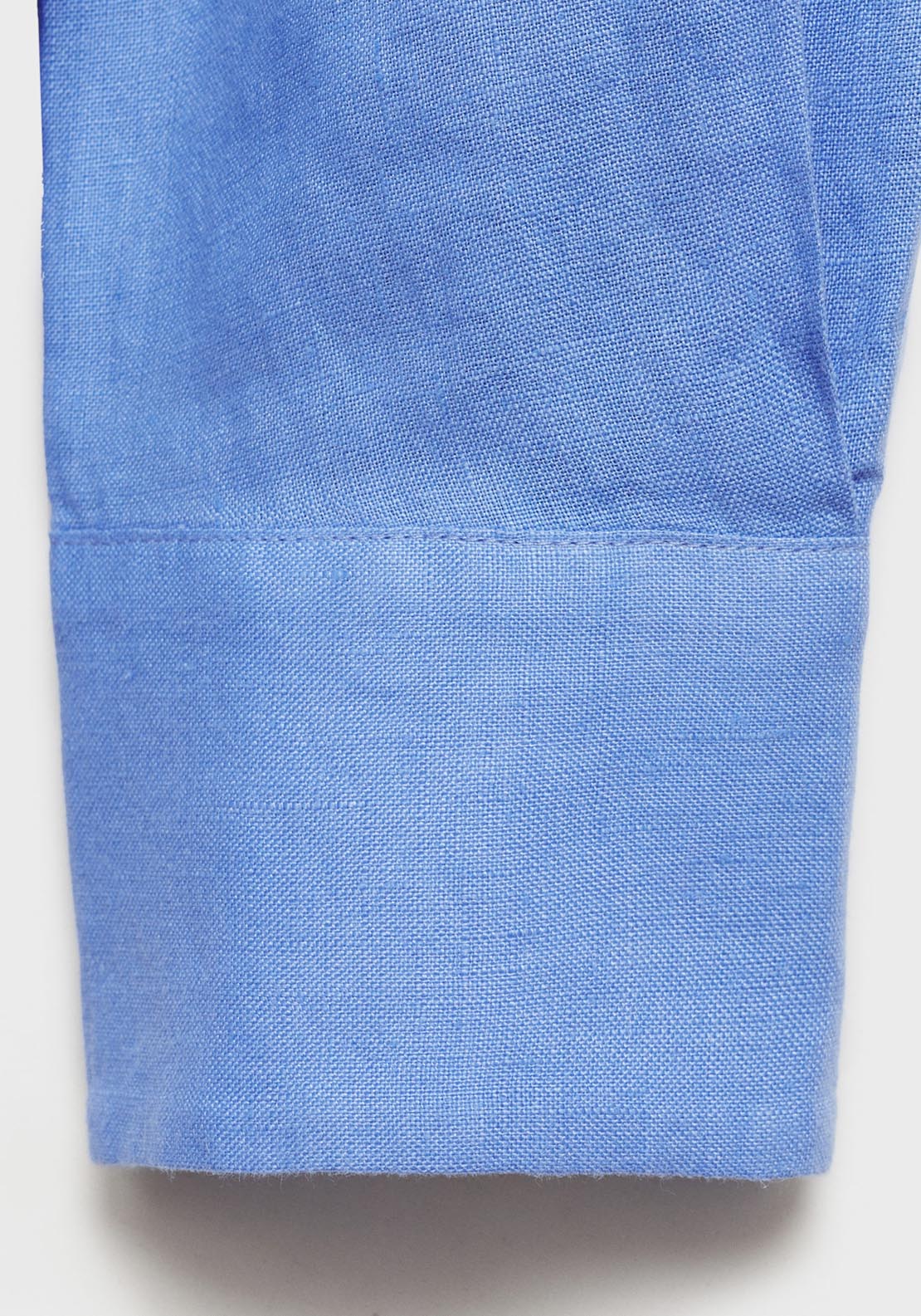 Mango Pocket Linen Shirt - Medium Blue 9 Shaws Department Stores