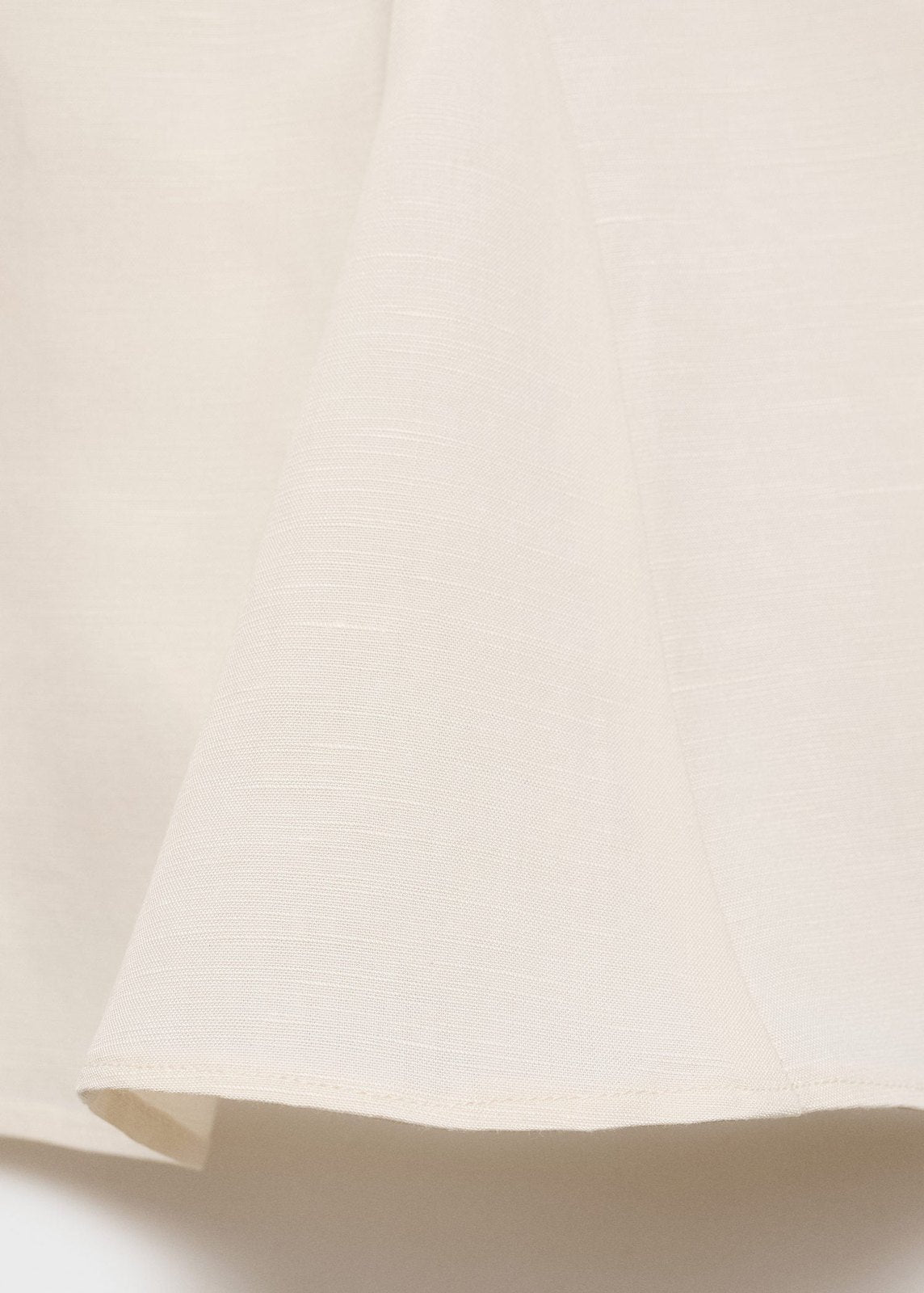 Mango Fitted linen blend top - Light Beige 9 Shaws Department Stores