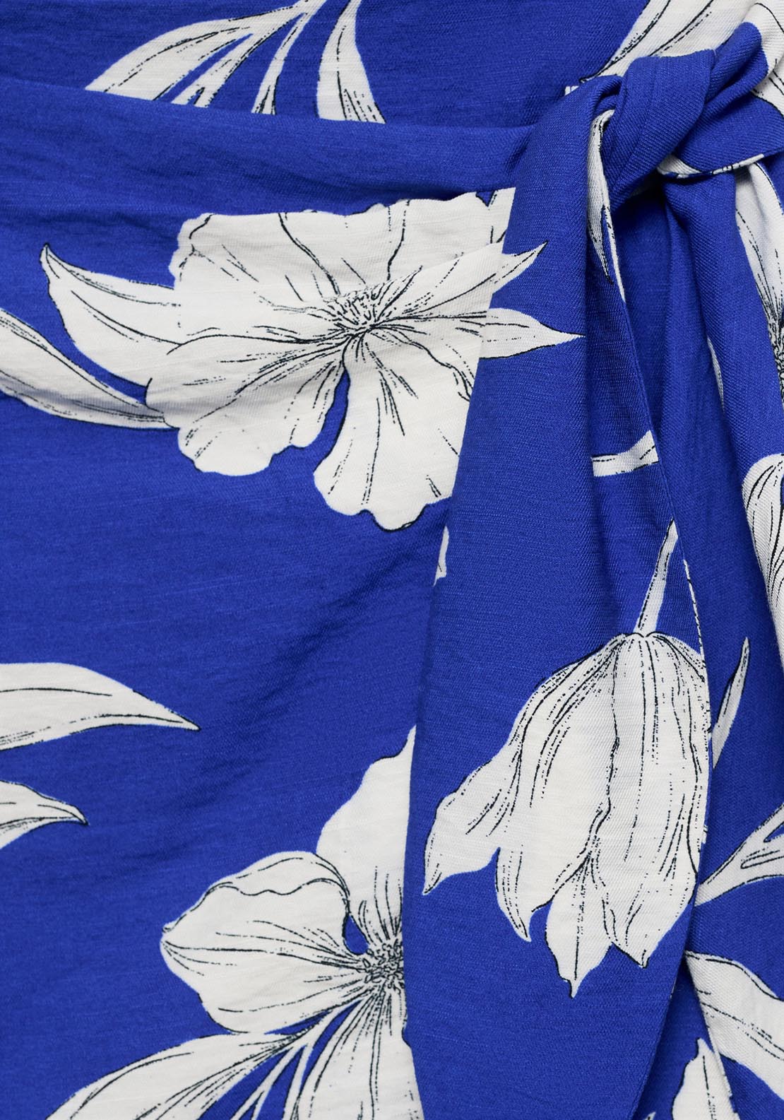 Mango Floral Sarong Skirt - Medium Blue 8 Shaws Department Stores