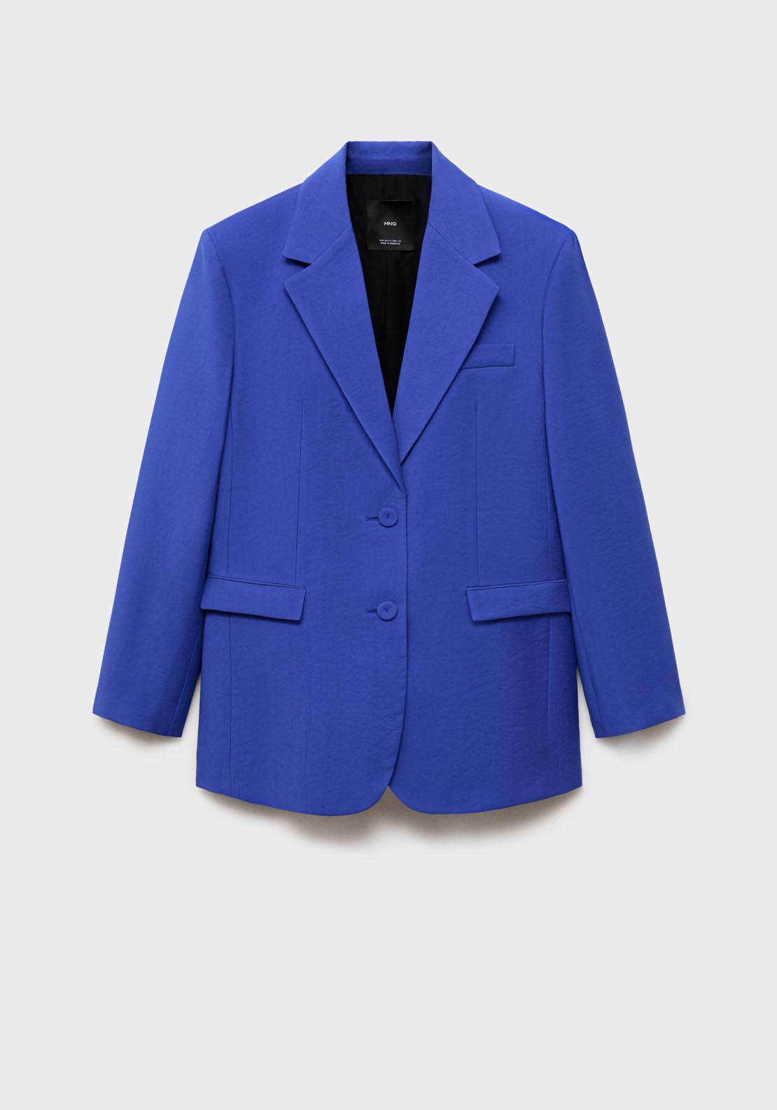Mango Structured Suit Jacket - Medium Blue 8 Shaws Department Stores