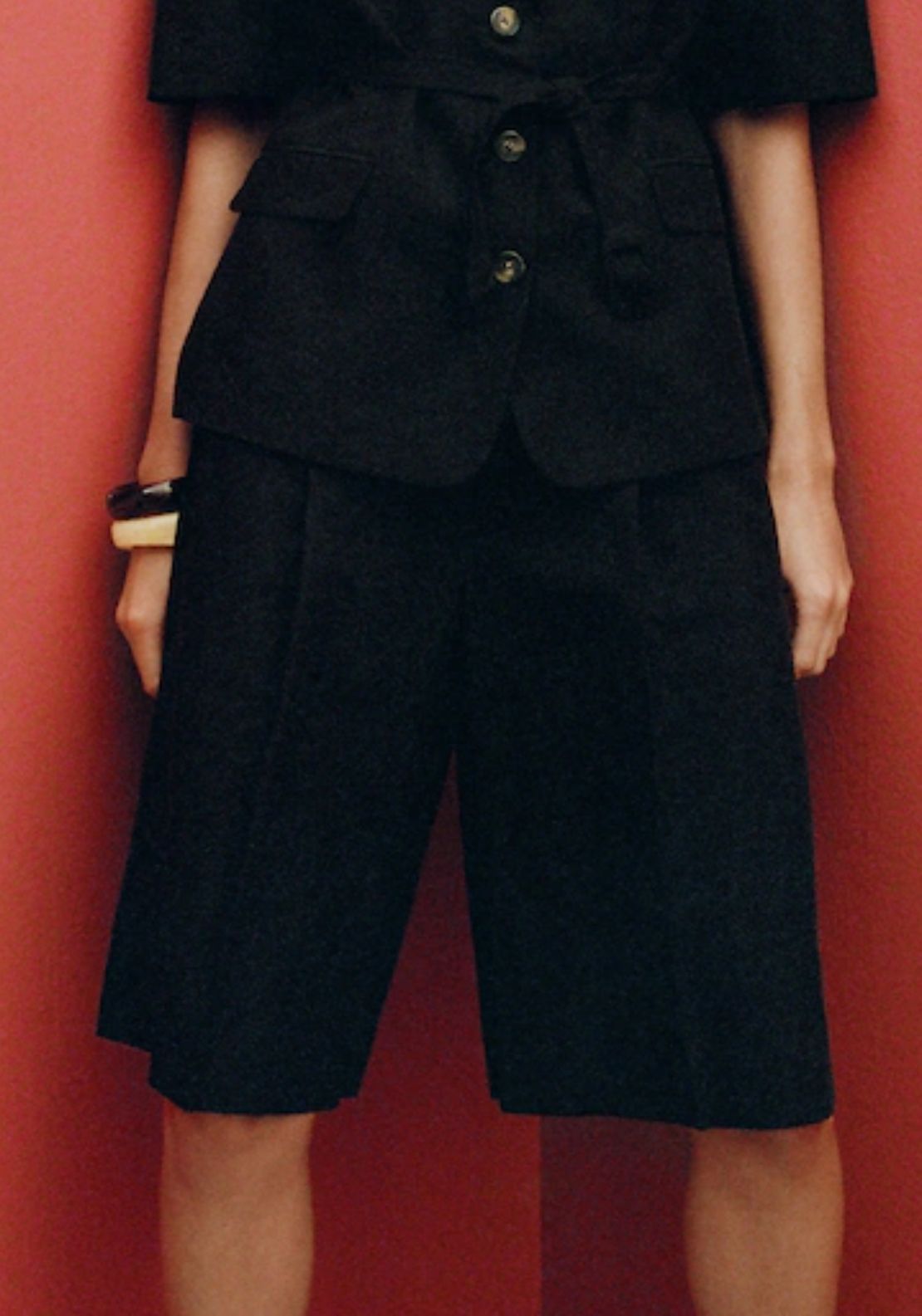 Mango Bermudas Argelia - Black 1 Shaws Department Stores
