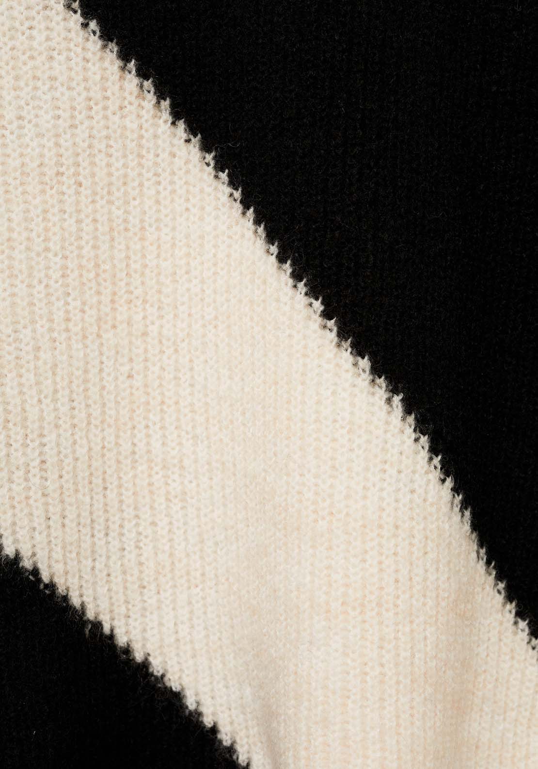 Mango Knit striped sweater - Black 7 Shaws Department Stores