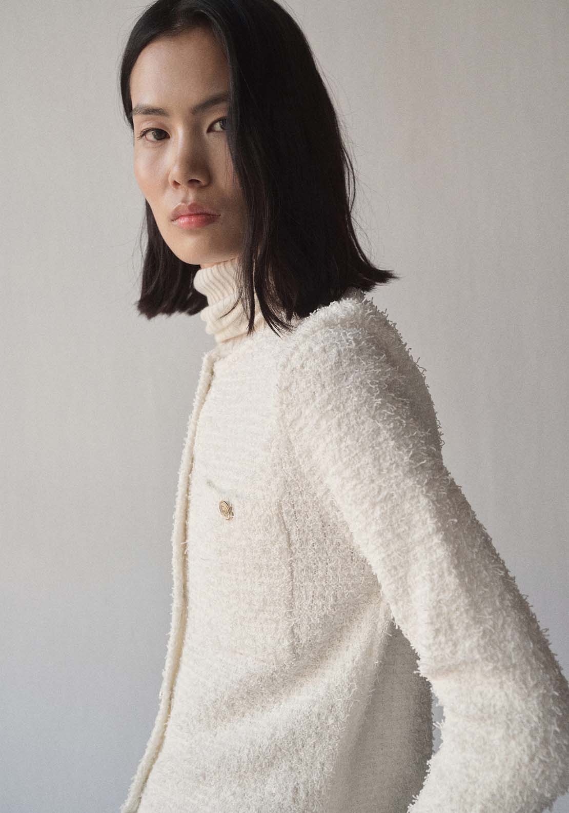 Mango Jacket Antonia - Light Beige 2 Shaws Department Stores