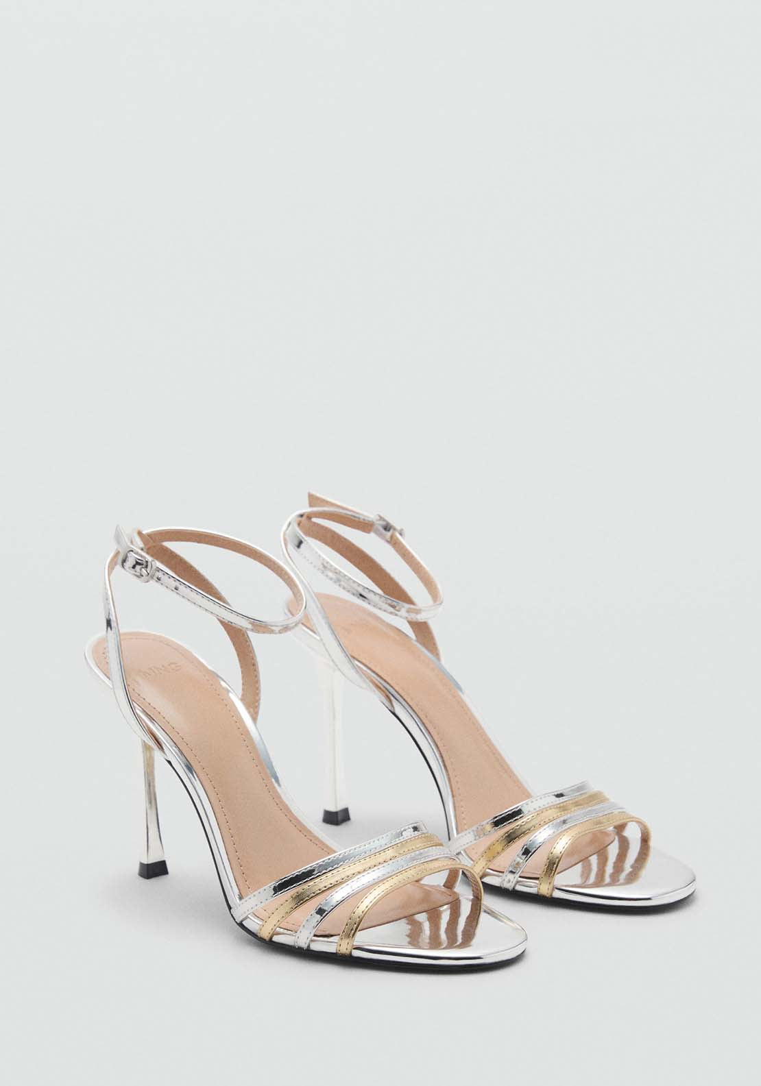 Mango Sandals Nota - Silver 1 Shaws Department Stores