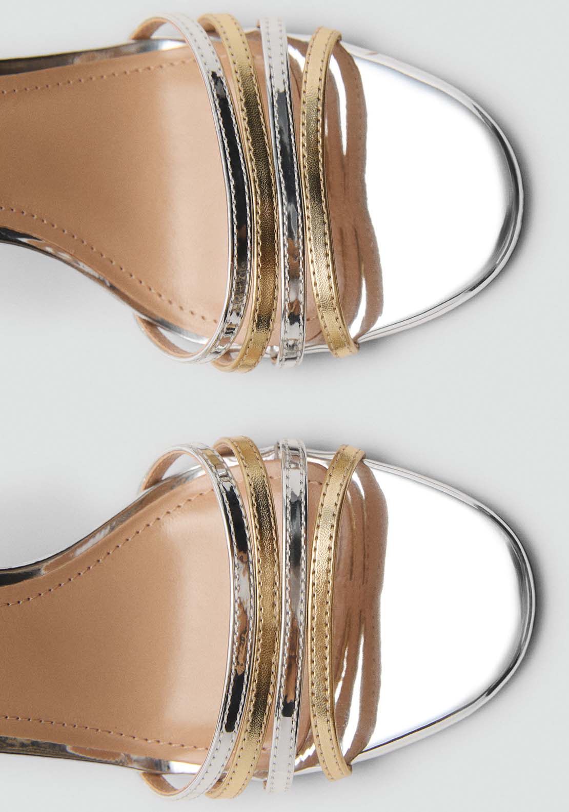 Mango Sandals Nota - Silver 5 Shaws Department Stores