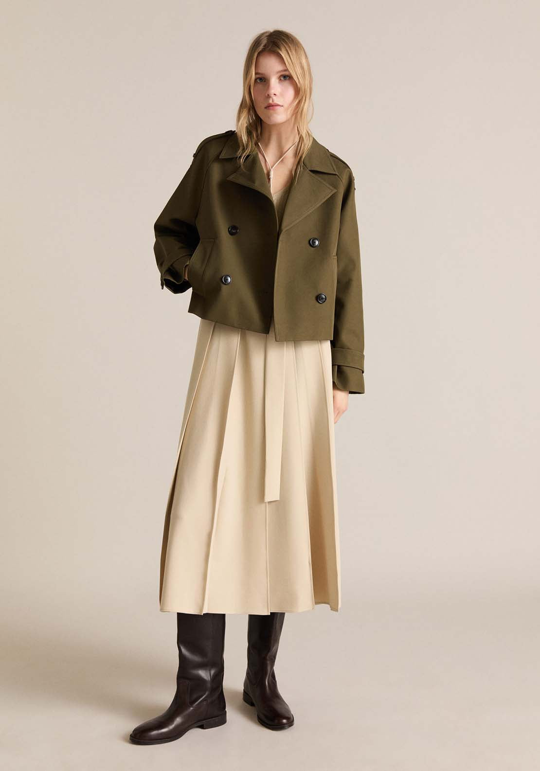 Mango Jacket Habana - Beige/khaki 1 Shaws Department Stores