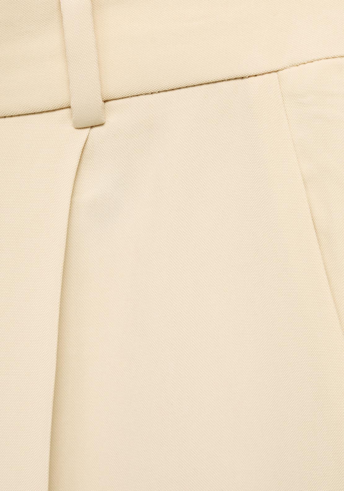 Mango Pleated Wideleg Suit Trousers - Light/pastel Yellow 7 Shaws Department Stores