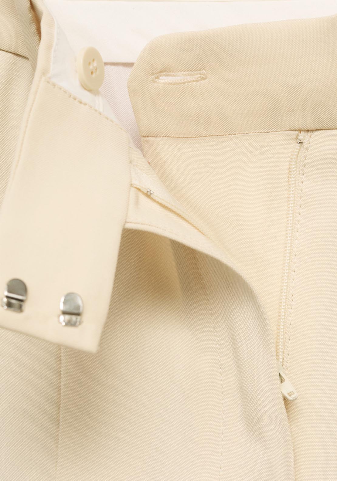 Mango Pleated Wideleg Suit Trousers - Light/pastel Yellow 6 Shaws Department Stores