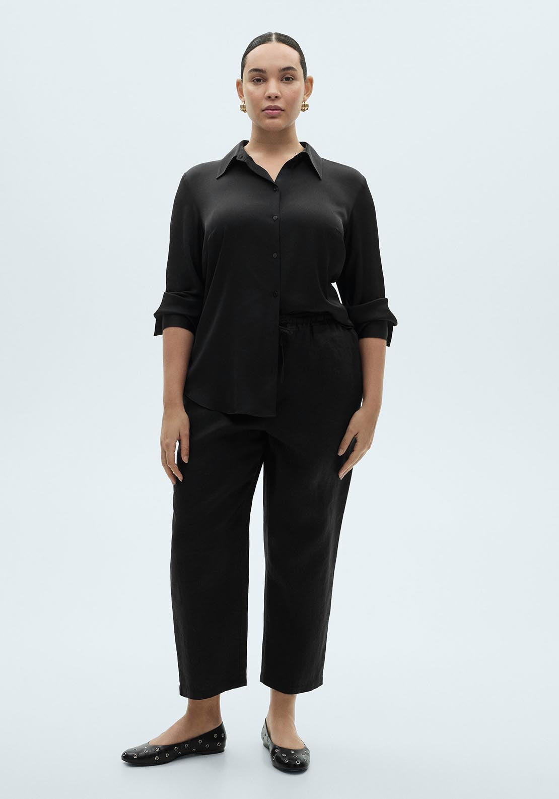 Mango Trousers - Black 1 Shaws Department Stores