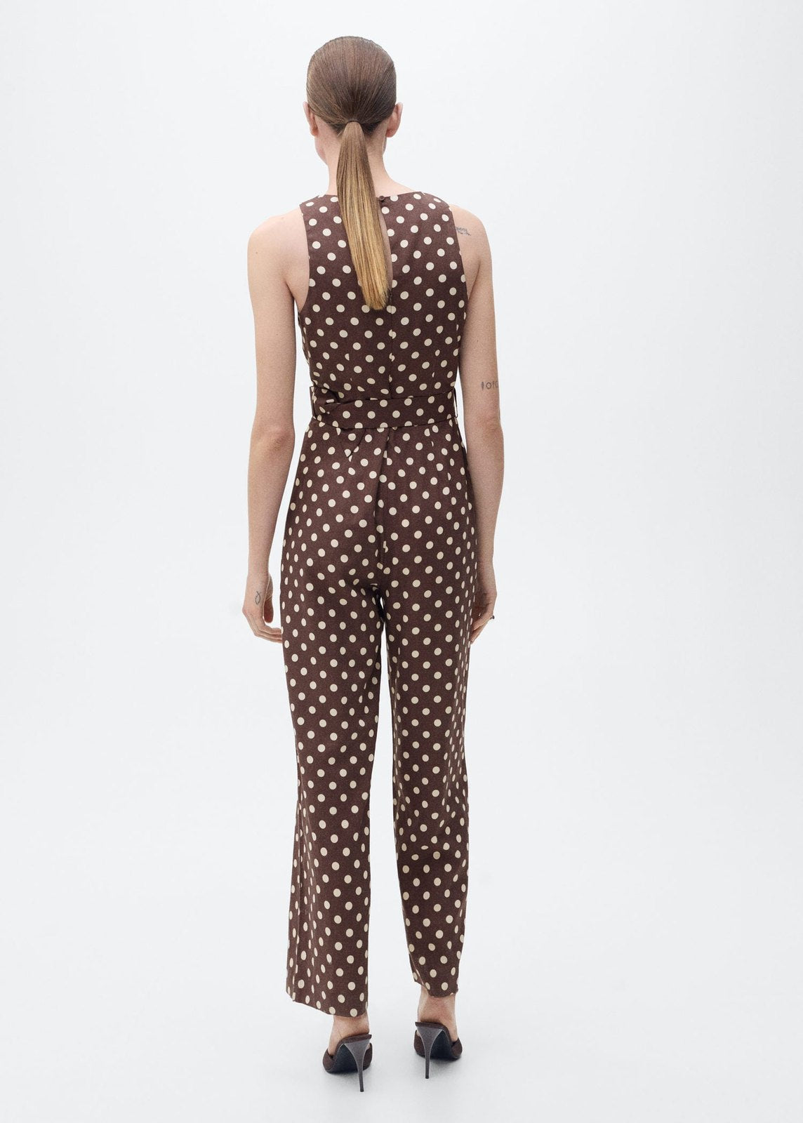 Mango Jumpsuit Romeo - Dark Brown 3 Shaws Department Stores
