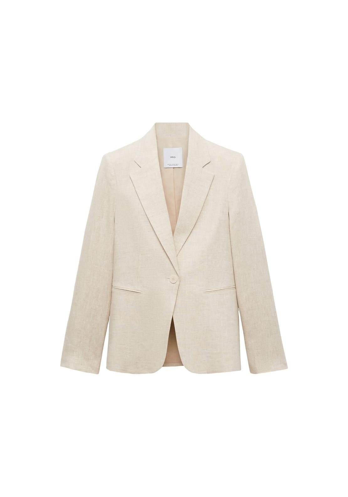 Mango Linen Suit Jacket - Light/pastel Gray 10 Shaws Department Stores