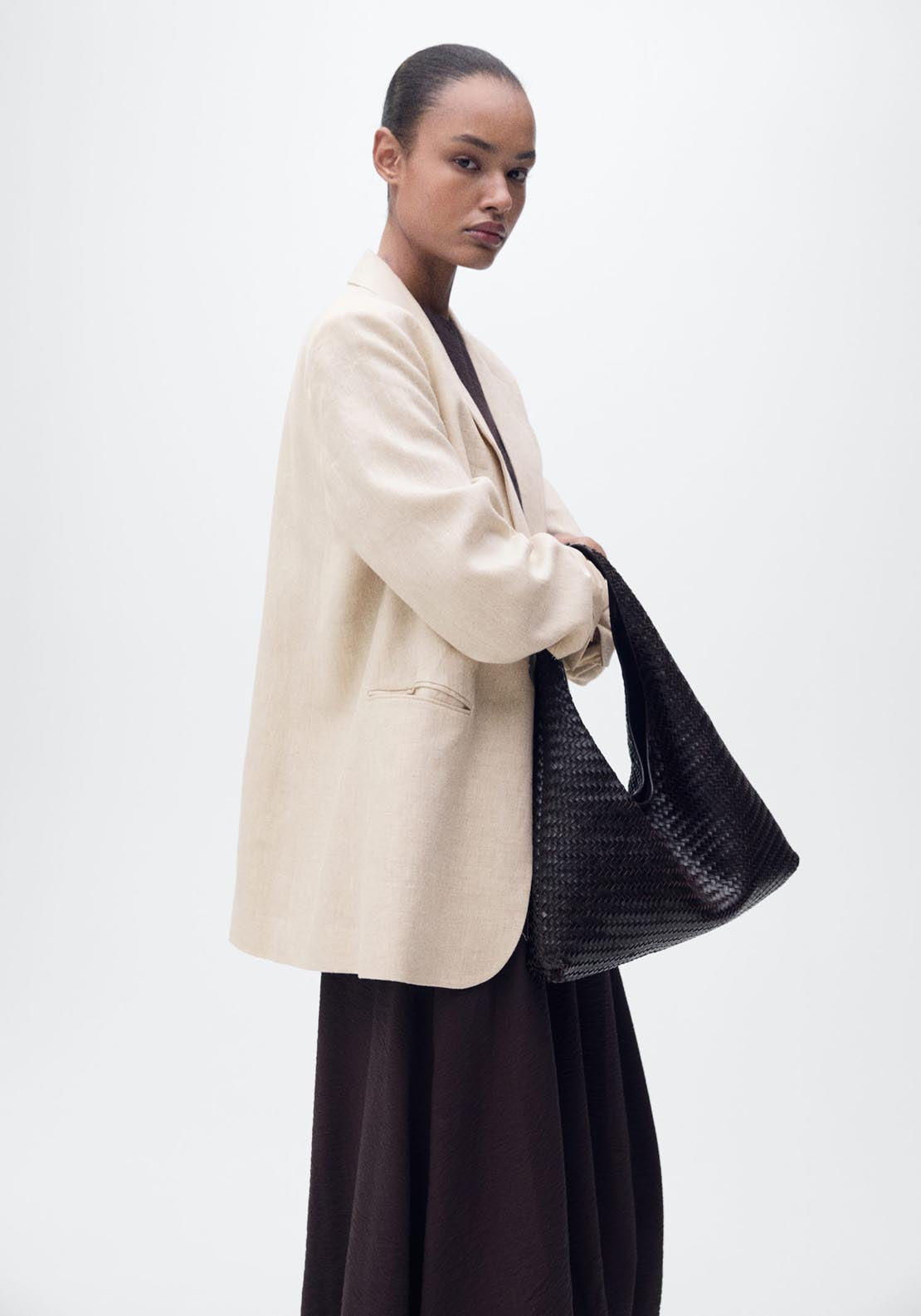 Mango Linen Suit Jacket - Light/pastel Gray 4 Shaws Department Stores
