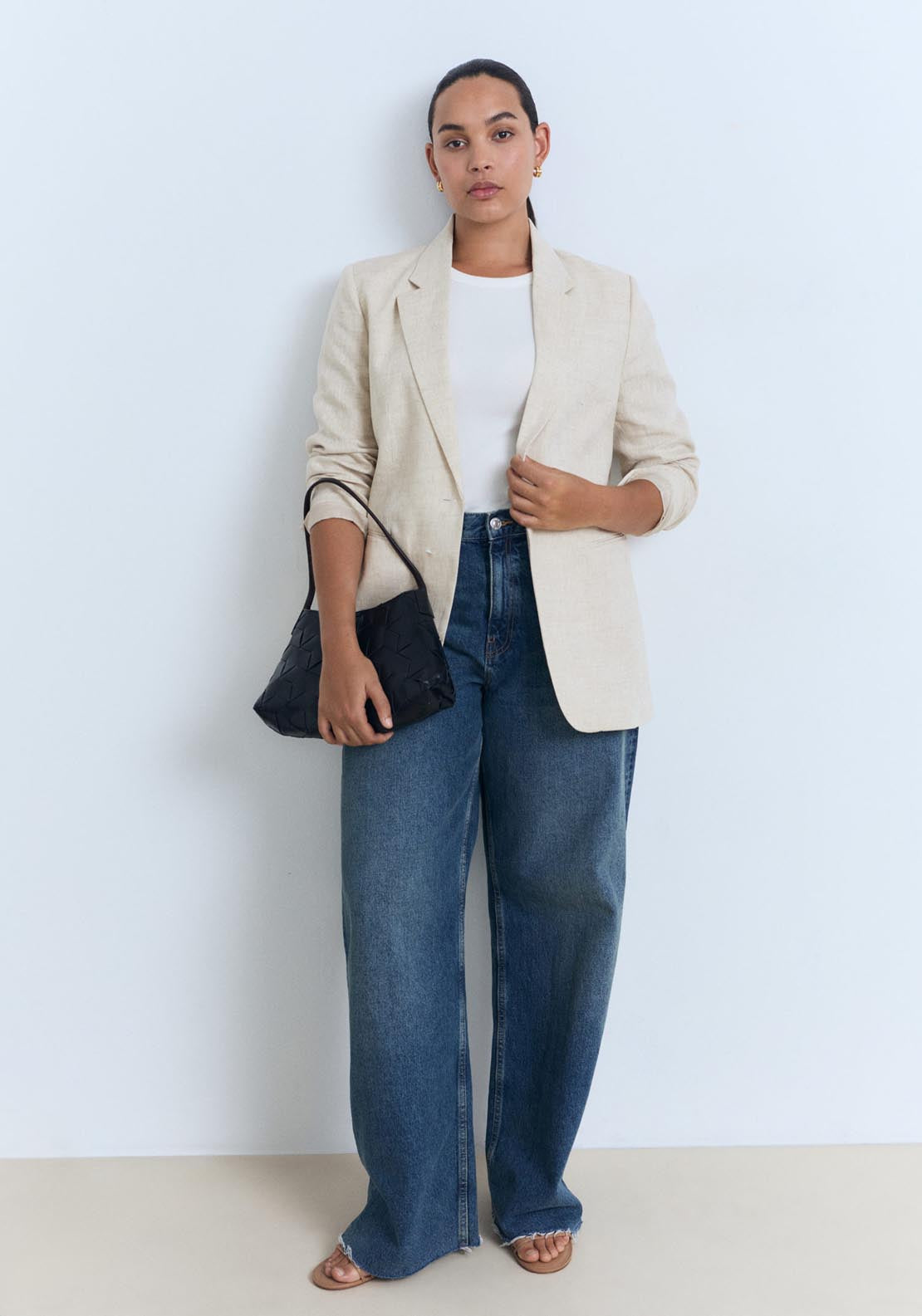 Mango Linen Suit Jacket - Light/pastel Gray 7 Shaws Department Stores
