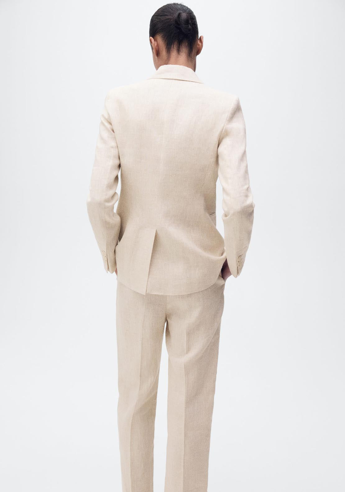 Mango Linen Suit Jacket - Light/pastel Gray 2 Shaws Department Stores
