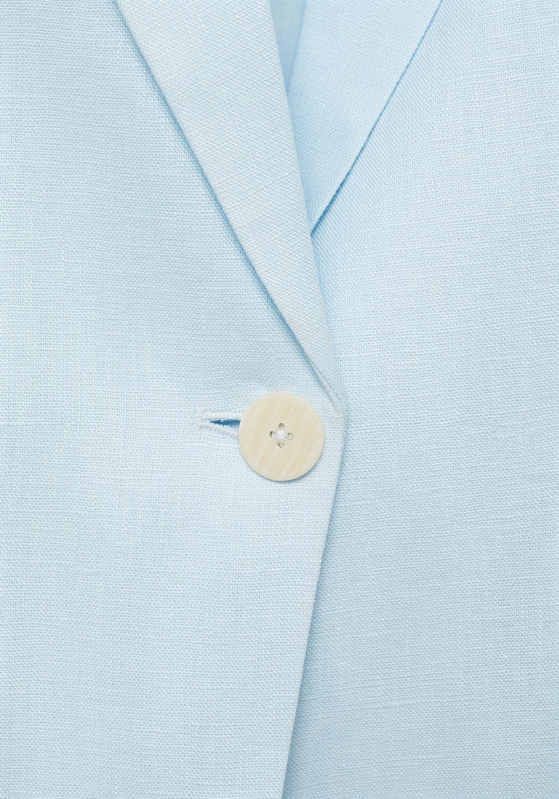 Mango Linen Suit Jacket - Light/pastel Blue 8 Shaws Department Stores